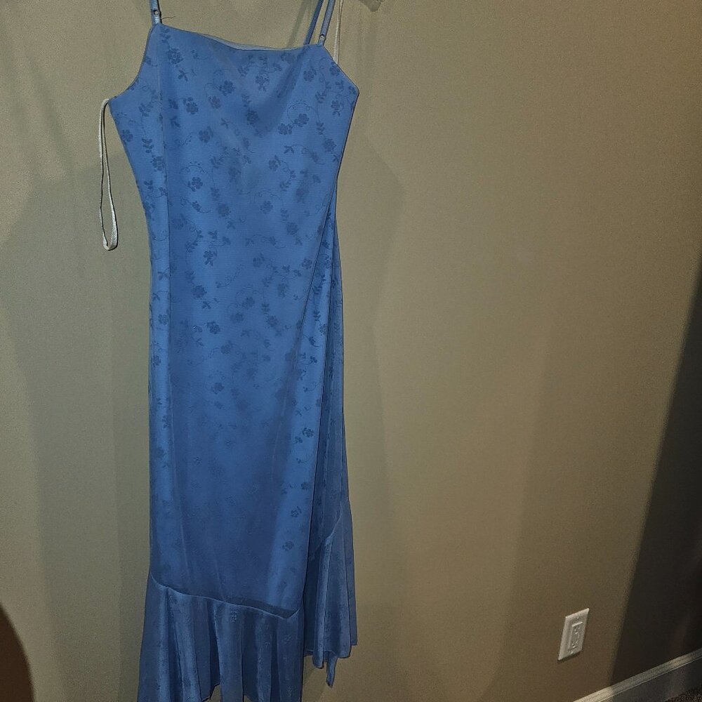 Strapless Blue Homecoming Dress